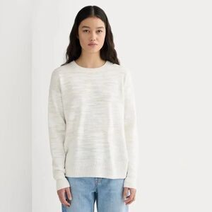 New Everlane THE SLOUCH SWEATER IN COTTON LINEN in Optic White Size S